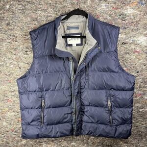 Orvis Vest Mens 2XL Navy Blue Puffer Down Insulated Sleeveless Outerwear Quilted
